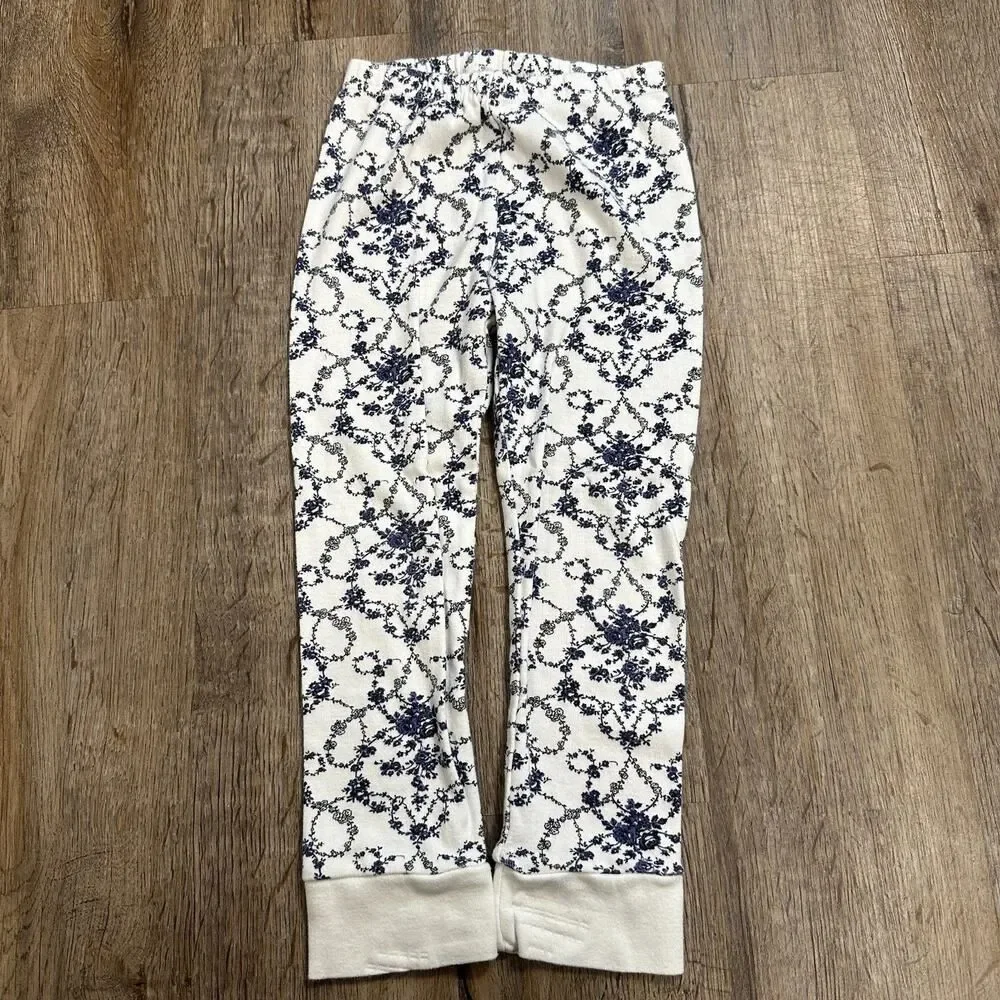 Janie and Jack Girls 4 Goodnight Floral Toile Long Sleeve Pajama Set Cotton
